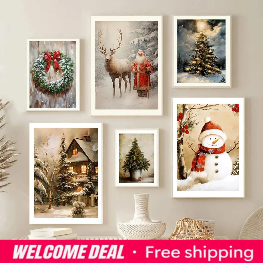 Resin Art Home Decor - Рождественский декор: постер с Санта-Клаусом и