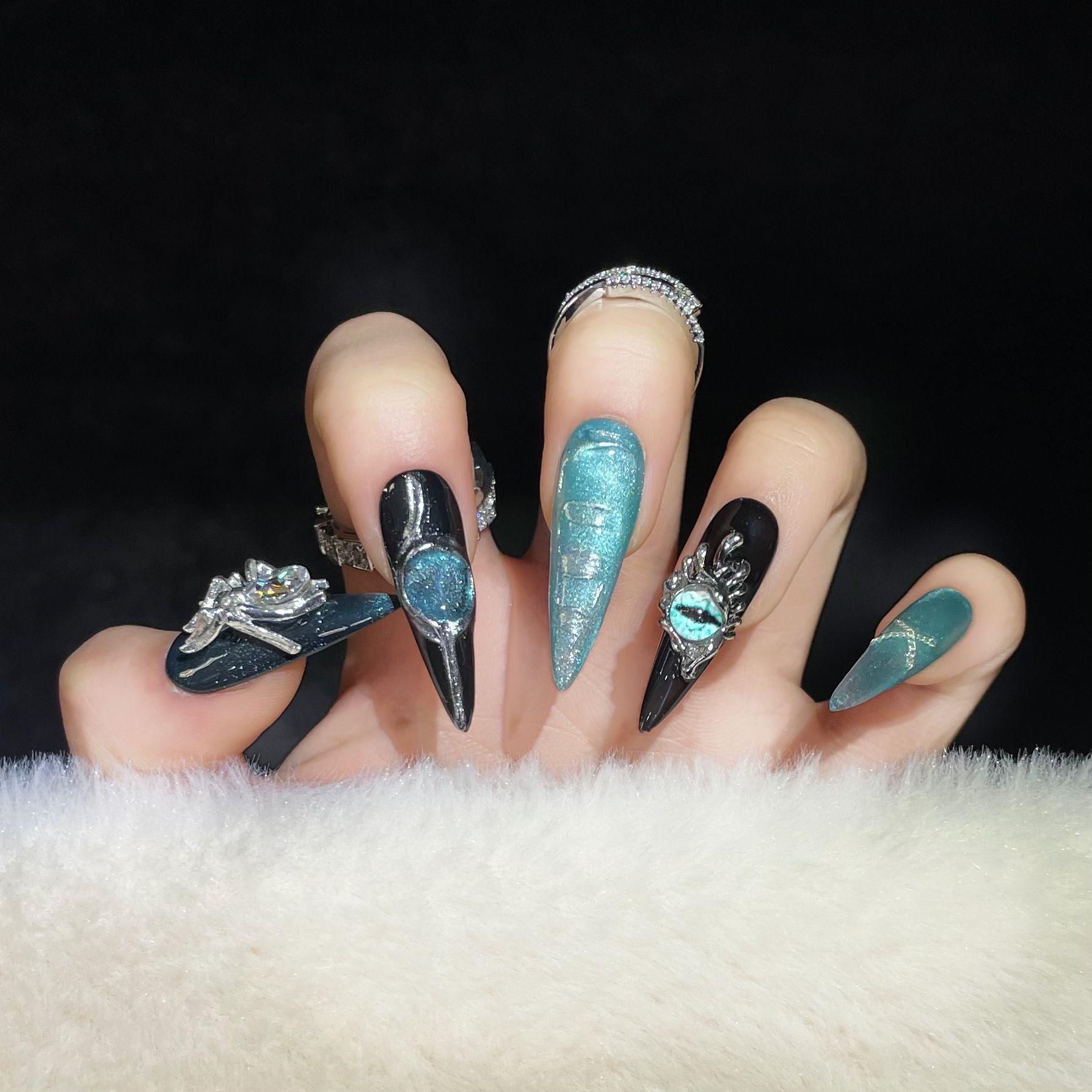 10 шт., накладные ногти в виде – обзор и цена Resin Art Glitter
