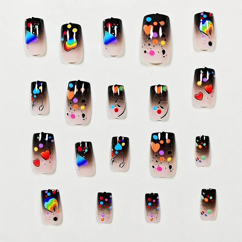 24 шт. накладных ногтей телесн – обзор и цена Resin Art Glitter