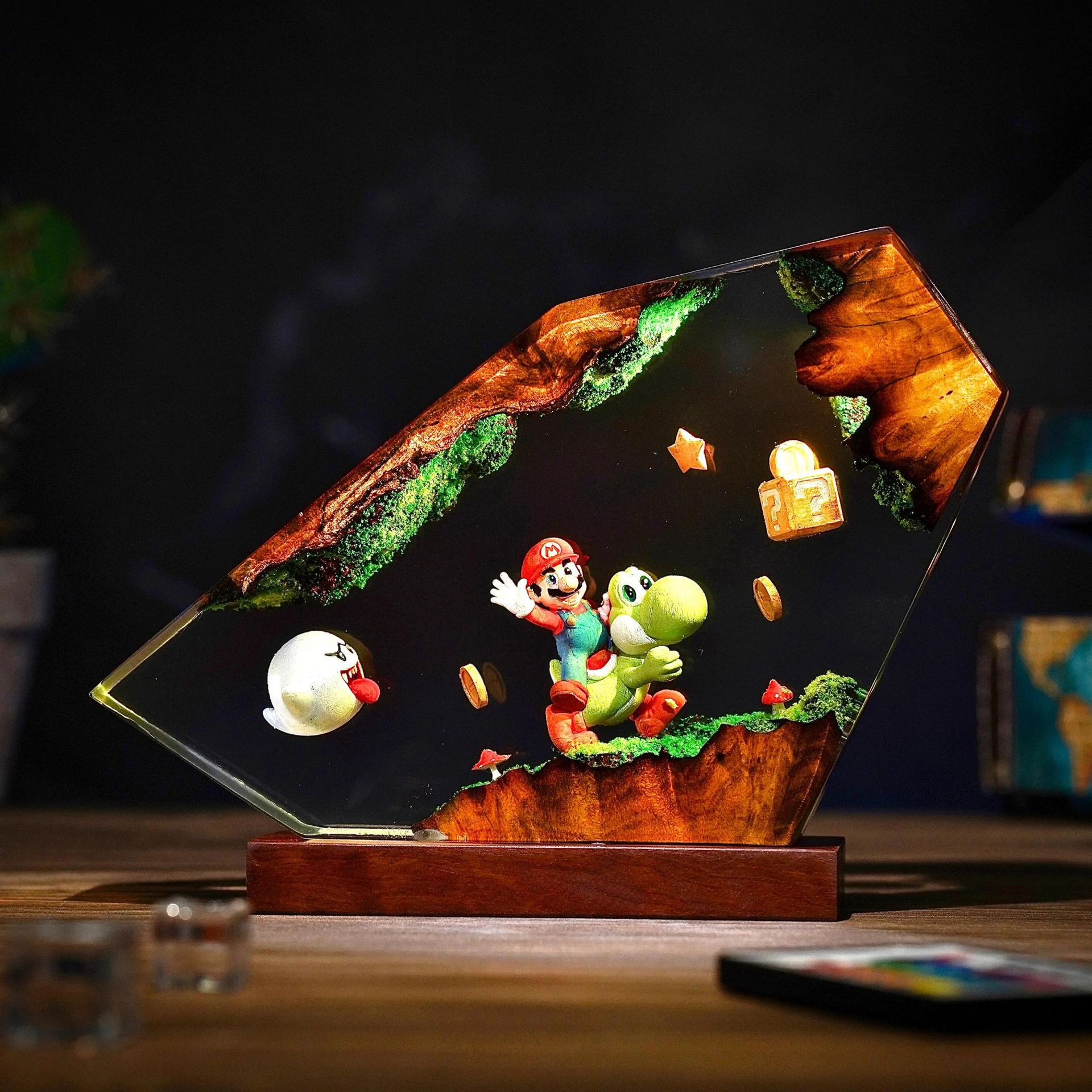Настольная лампа из смолы с му – обзор и цена Resin Art Resin