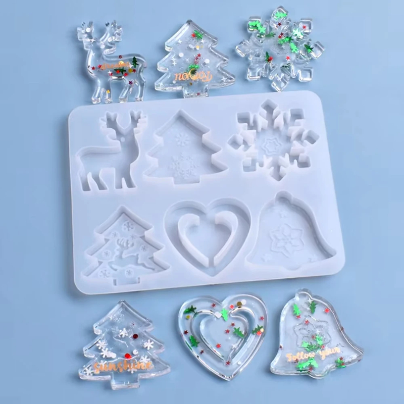 Рождественская форма DIY смола – обзор и цена Resin Art Jewellery